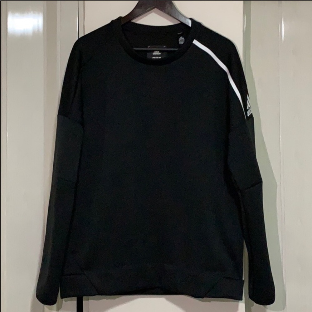 Adidas crew neck black sweater (size Large)